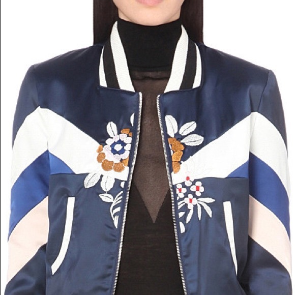 Maje Blue Bomber Jacket - Picture 4 of 5